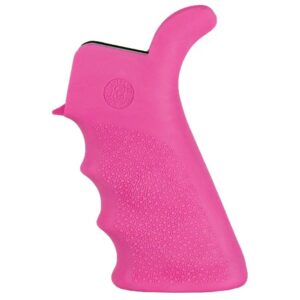 Hogue AR15 Rubber Grip Beavertail W Finger Grooves Pink