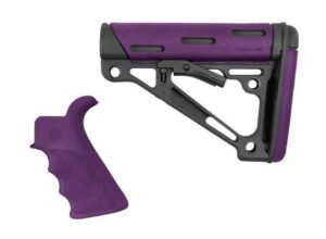 Hogue AR15/M16 Kit Finger Groove Beaver Tail with Overmolded Stock Mil-Spec Purple