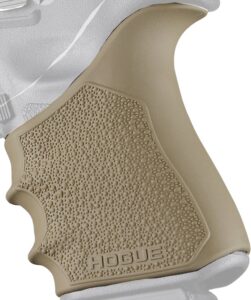 Hogue 17043 HandAll Beavertail Grip Sleeve Textured Flat Dark Earth Rubber for Glock 19, 23, 32, 38 Gen3-4