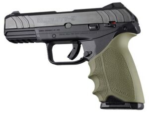 Hogue 17701 HandAll Beavertail Made of Rubber with Textured OD Green Finish & Finger Grooves for Ruger Security-9