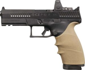 Hogue HandAll Beavertail Grip Sleeve CZ P-10 Full Size 9mm FDE