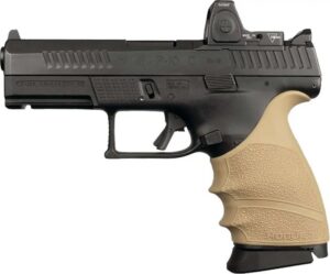 Hogue HandAll Beavertail Grip Sleeve CZ P-10 Compact 9mm FDE