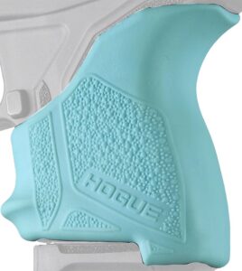Hogue 18124 HandAll Beavertail Grip Sleeve Made of Rubber with Textured Aqua Blue Finish for Ruger LCP II