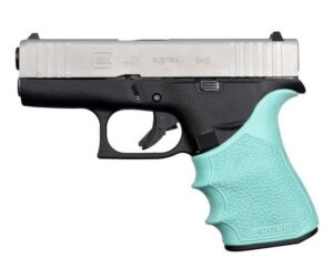 Hogue HandAll Beavertail Grip Sleeve Glock 43X 48 Aqua