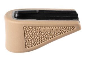 Hogue 18233 Extension Base Pad Fits Glock 43 Compatible with 6-Round Magazine FDE Overmolded Rubber
