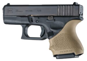 Hogue 18603 HandAll Beavertail Grip Sleeve Compatible with Glock 26/27 Textured Flat Dark Earth Rubber