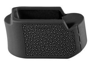 Hogue 18610 Extension Base Pad Fits Glock 19 Compatible with 10/15-Round Magazines Black Overmolded Rubber