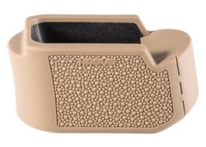 Hogue 18613 Extension Base Pad Fits Glock 19 Compatible with 10/15-Round Magazines FDE Overmolded Rubber