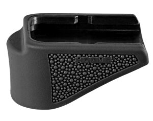 Hogue 18620 Extension Base Pad Fits Glock 26 Compatible with 10-Round Magazine Black Overmolded Rubber
