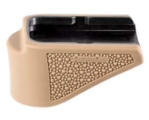 Hogue 18623 Extension Base Pad Fits Glock 26 Compatible with 10-Round Magazine FDE Overmolded Rubber