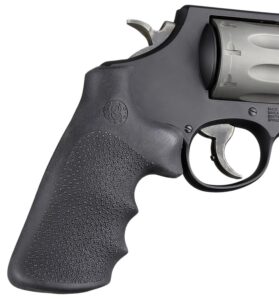 Hogue 19022 Conversion Grip Pistol Grip with Finger Grooves Black Overmolded Rubber Fits S&W K/L/N/X/Z Frame