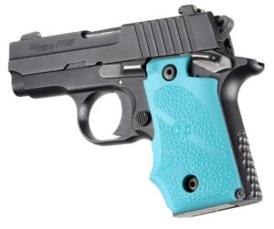 Hogue SIG Sauer P238 Rubber Grip with Finger Grooves Aqua
