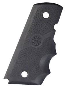 Hogue 43000 Rubber Grip Cobblestone Black with Finger Grooves for 1911 Officer