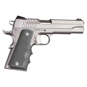 Hogue 1911 GOVERNMENT PANELS with FINGER GROOVES RUBER Slate Grey