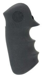 Hogue 47000 Monogrip Finger Grooves Black Rubber with Finger Grooves for Colt King Cobra, Anaconda