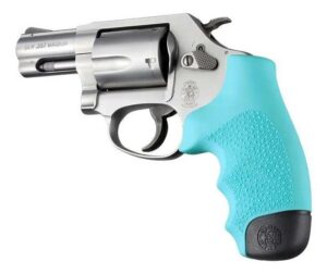 Hogue S&W J Frame Round Butt Rubber Monogrip Aqua