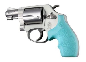 Hogue S&W J Frame Round Butt Rubber Bantam Style Grip Aqua