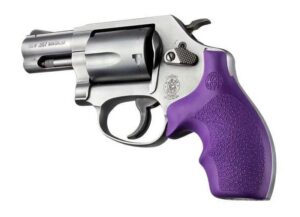 Hogue Rubber Grip S&w J-Frame Round Butt Bantam Style Purple