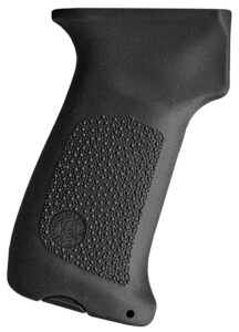 Hogue 74030 Pistol Grip without Finger Grooves Black Overmolded Rubber Fits AK-47/AK-74
