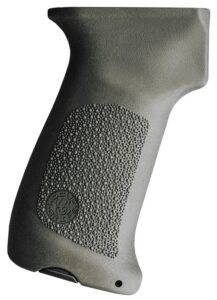 Hogue 74031 Pistol Grip without Finger Grooves OD Green Overmolded Rubber Fits AK-47/AK-74