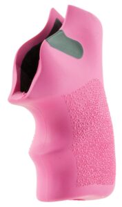 Hogue 78027 Tamer Cushion Pink Rubber Grip with Finger Grooves for Ruger LCR, LCRx