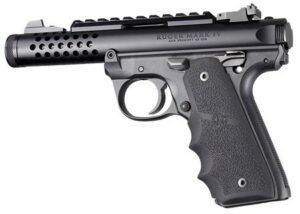 Hogue 79080 Rubber Grip Black with Finger Grooves for Ruger Mark IV 22/45