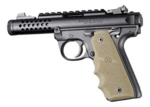Hogue Ruger 22/45 MKIV Rubber Grip with Finger Grooves Flat Dark Earth