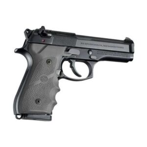 Hogue RUBBER GRIP BERETTA 92'S with FINGER GROOVES Slate Grey
