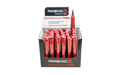 Amend2 G10 Red Reinforced Self-Defense Tool Pos Display ( 24 Pens per Display )