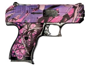 Hi-Point CF380PI CF 380 ACP 8+1, 3.50" Black Steel Barrel, Hydro-Dipped Pink Camo Serrated Steel Slide, Hydro-Dipped Pink Camo Polymer Frame &amp