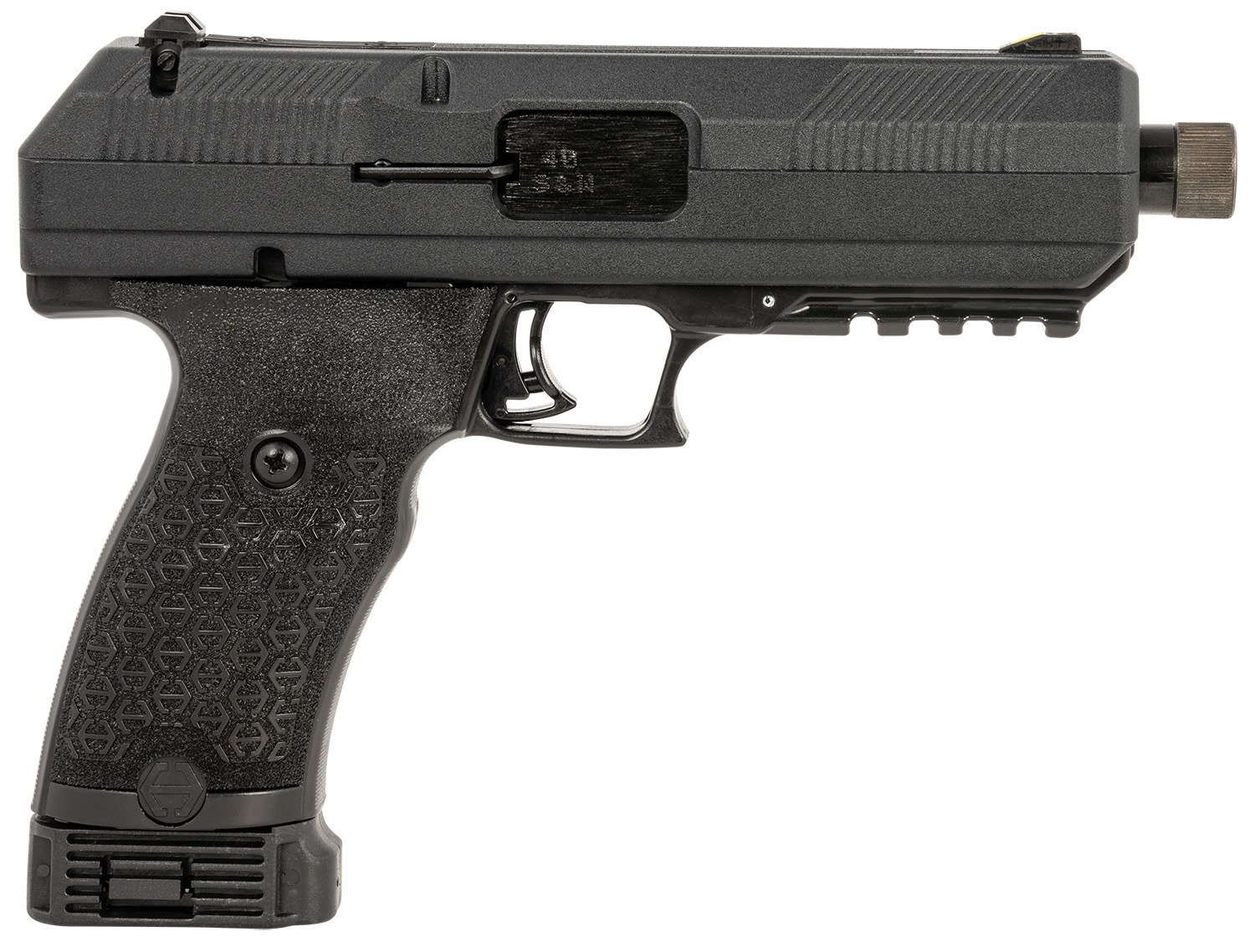 Hi-Point JCP40G2 JCP Gen2 40 S&W 10+1, 4.50" Black Steel Barrel, Black Powder Coated Serrated Steel Slide, Black Polymer Frame with Picatinny Rail