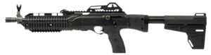 Hi-Point 4595PBRACE 4595P 45 ACP 9+1 14.95" Black Threaded Barrel, Black Powdercoat Polymer Receiver with Picatinny Rail, Picatinny Rail Forend, Black