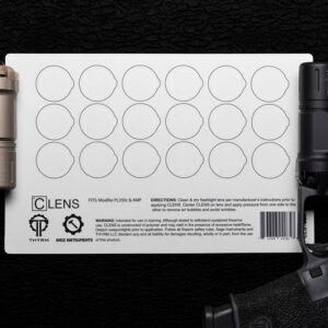 Clens Lens Protection for Flashlights and Weapon Lights Clens 18SM Small Medium Size Half Sheet