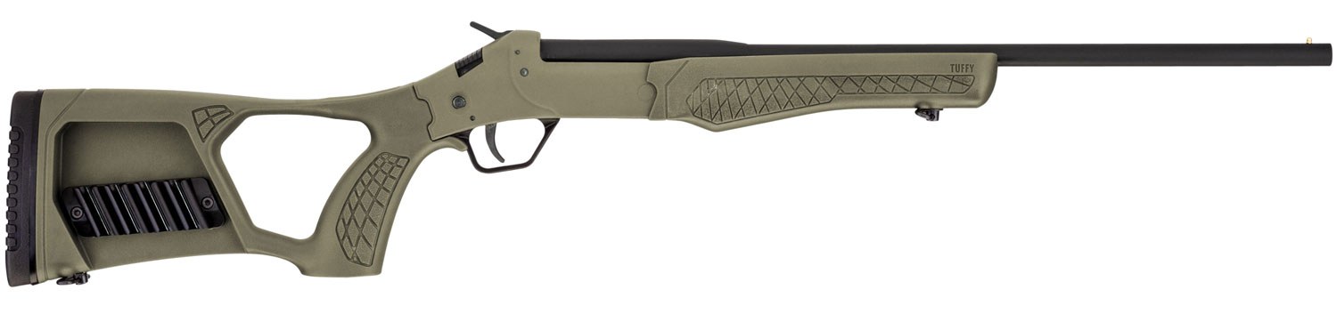 Rossi SSP1OD Tuffy Single Shot Youth 410 Gauge Break Open 3" 1-Round 18.50" Matte Black Barrel, Matte Black Steel Receiver, OD Green Thumbhole Stock