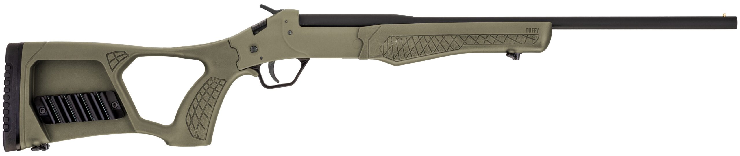 Rossi SSP1OD Tuffy Single Shot Youth 410 Gauge Break Open 3" 1-Round 18.50" Matte Black Barrel, Matte Black Steel Receiver, OD Green Thumbhole Stock - Image 2