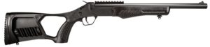 Rossi SSPS45-BK Tuffy Single Shot 45 Colt (LC)/410 Gauge (3" Chamber) 1-Round 16.50", Black, Thumbhole Pistol Grip Stock with Shell Holder, Overmolded