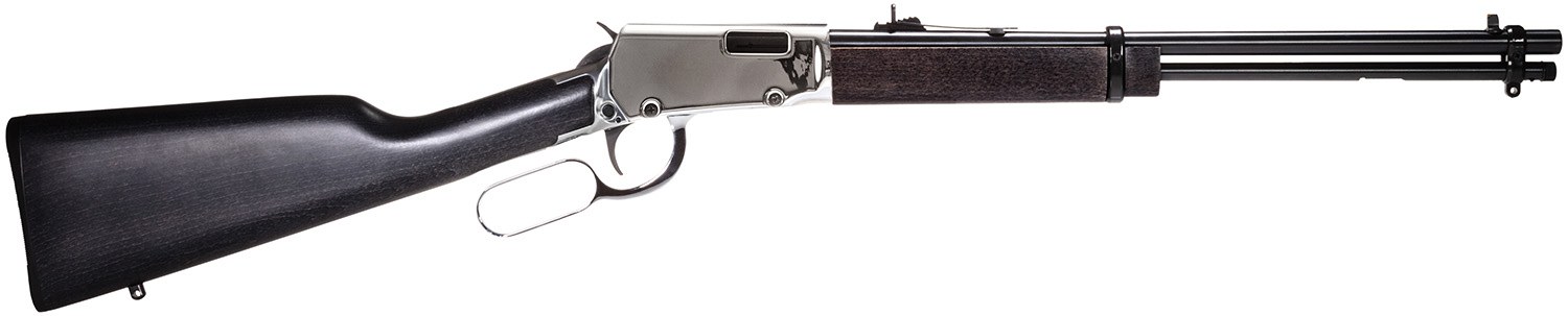 Rossi RL22181WD-NI Rio Bravo 22 LR 15+1 18" Black Polished Alloy Steel Barrel, Nickel Stainless Steel Receiver, Hardwood Fixed Stock, Right Hand