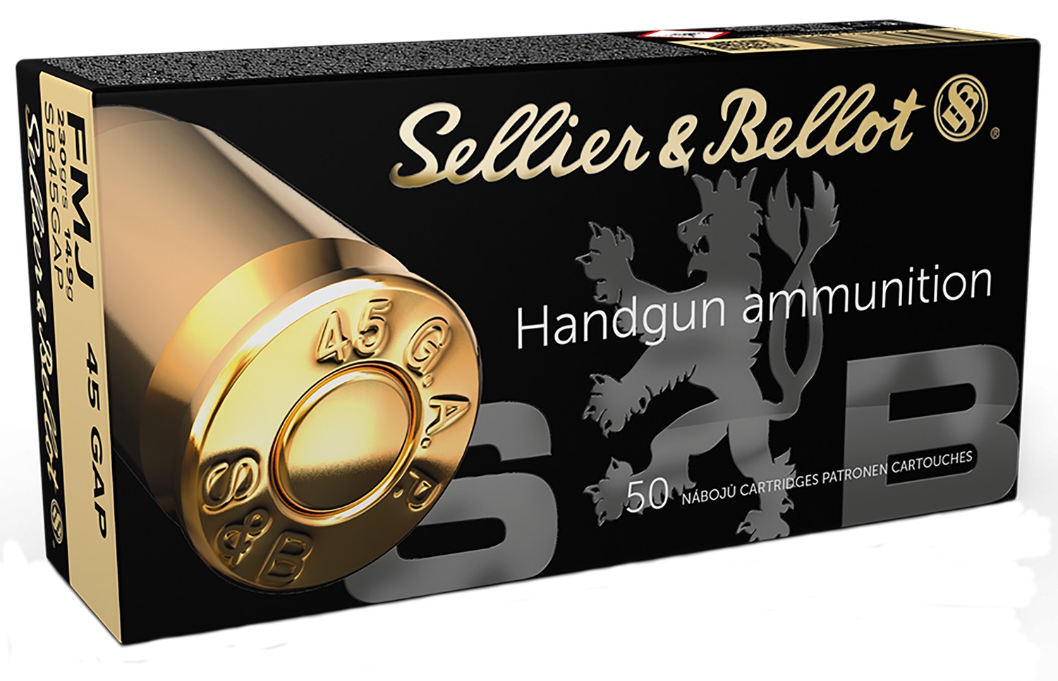 Sellier & Bellot SB45GAP Handgun 45GAP 230gr Full Metal Jacket 50 per Box/20 Case