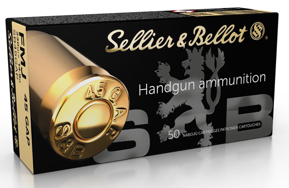 Sellier & Bellot SB45GAP Handgun 45GAP 230gr Full Metal Jacket 50 per Box/20 Case - Image 3