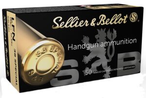 Sellier & Bellot SB38L Handgun 38Special 158gr Lead Flat Nose 50 per Box/20 Case