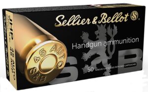 Sellier & Bellot SB45C Handgun 45ACP 230gr Jacketed Hollow Point 50 per Box/20 Case