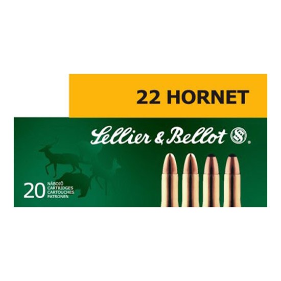 Sellier & Bellot SB22HB Rifle 22Hornet 45gr Soft Point 20 per Box/90 Case - Image 4