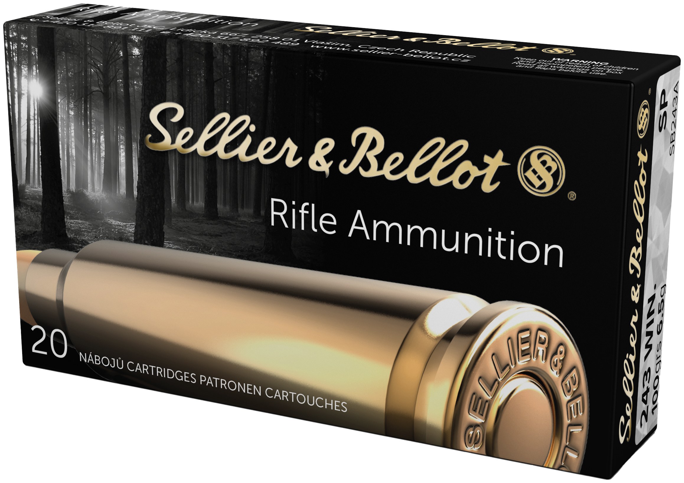 Sellier & Bellot SB243A Rifle 243Win 100gr Soft Point 20 per Box/25 Case - Image 4