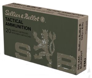 Sellier & Bellot SB300BLKA Rifle 300Blackout 124gr Full Metal Jacket 20 per Box/50 Case