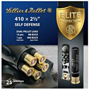 Sellier & Bellot Buckshot 410SD 2 1/2" 1- 000 15 Bb 25-Round Box 20 Boxes per Case