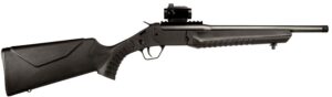 Rossi LWC0556BKRD LWC 5.56x45mm 1-Round 16.50" Black Oxide Threaded Barrel, Black Picatinny Rail Steel Receiver, Black Fixed Synthetic Stock, Crimson