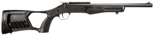 Rossi SSPS45BKIT Survival Stow & Go Bag Kit 45 Colt (Long Colt) 1-Round 16" Black Oxide Single Shot Barrel, Black Oxide Picatinny Rail, Thumbhole