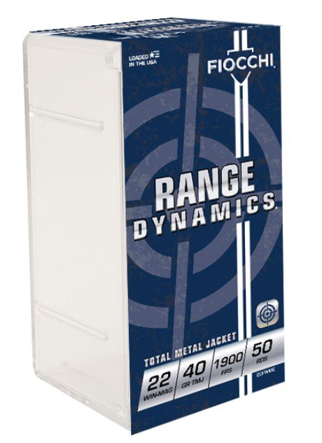 Fiocchi 22FWMC Field Dynamics Performance 22WMR 40gr Total Metal Jacket 50 per Box/40 Case - Image 2