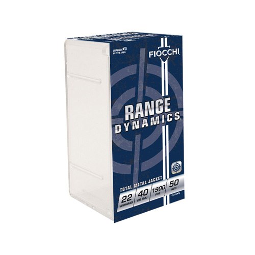 Fiocchi 22FWMC Field Dynamics Performance 22WMR 40gr Total Metal Jacket 50 per Box/40 Case - Image 3