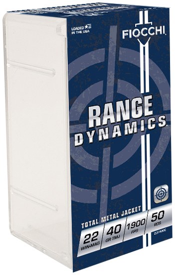 Fiocchi 22FWMC Field Dynamics Performance 22WMR 40gr Total Metal Jacket 50 per Box/40 Case - Image 4